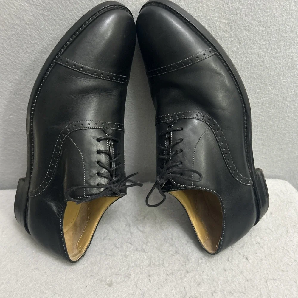 Cole Haan 9.5 M Grand OS Cap‎ Toe Oxford Black C12913 Lace Up Dress Shoes